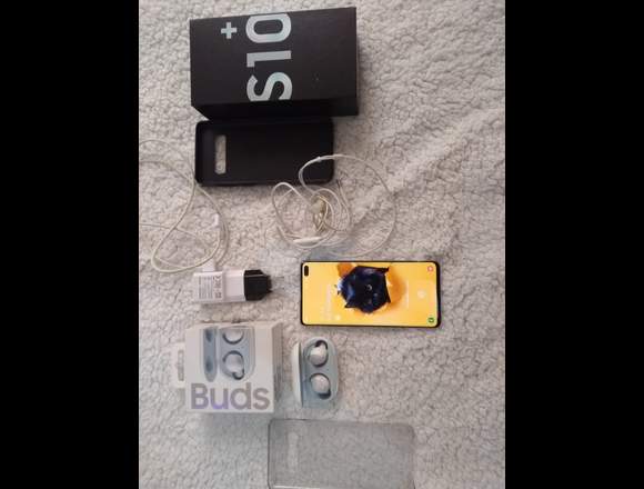 SAMSUNG GALAXY S10 PLUS SE ENCIMA GALAXY BUDS en Puerto Santander (Municipio)