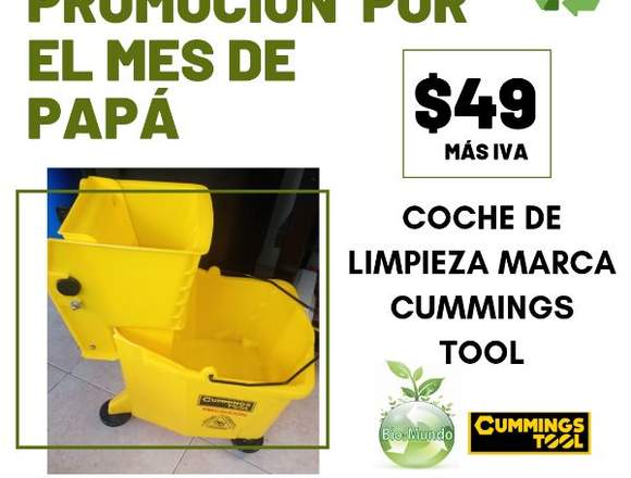 Coche de limpieza, carro con escurridor en Empalme (Cantón)