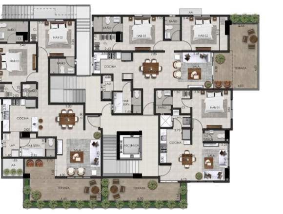Apartamento en Venta en EL VERGEL en Proyecto 1H en Santo Domingo de Guzmán (Municipio)