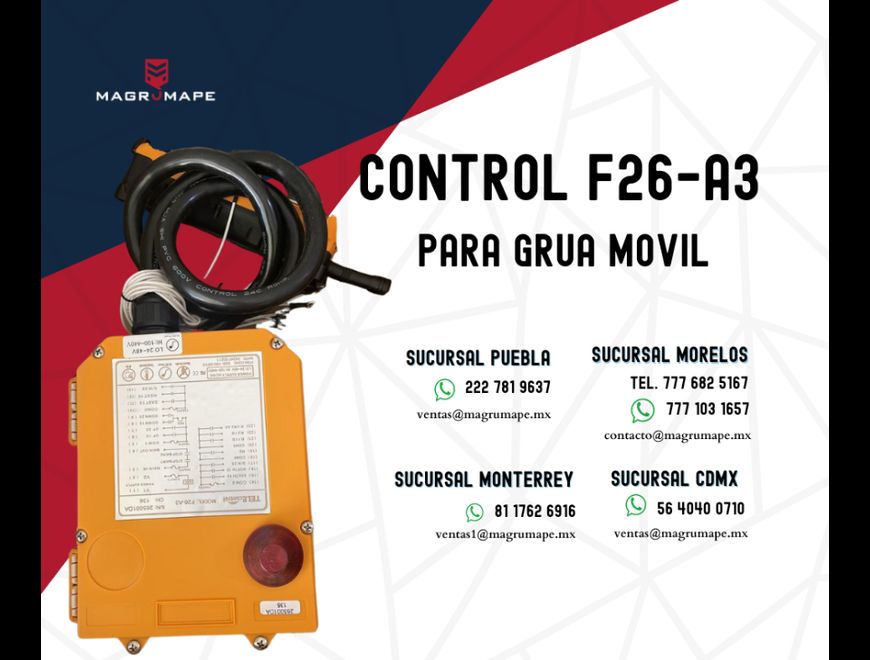 Control F26-A3 Para grua movil en Cuernavaca (Municipio)