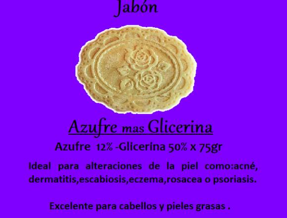 JABON de GLICERINA ,AZUFRE.Y BLANQUEDOR . en Libertador (Municipio)