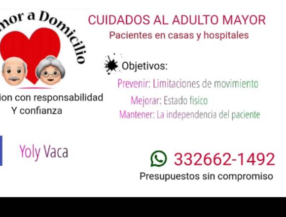 Cuidadora al adulto mayor en Guadalajara (Municipio)