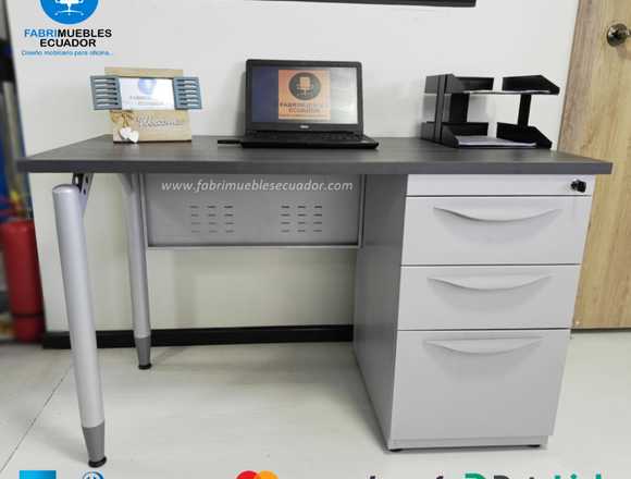 ESCRITORIO RECTANGULAR 120*60 SOPORTE TIPO LÁPIZ