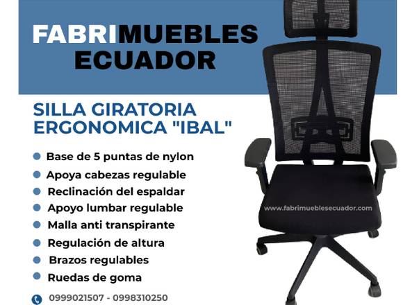 SILLA GIRATORIA "IBAL" en Pedro Moncayo (Cantón)