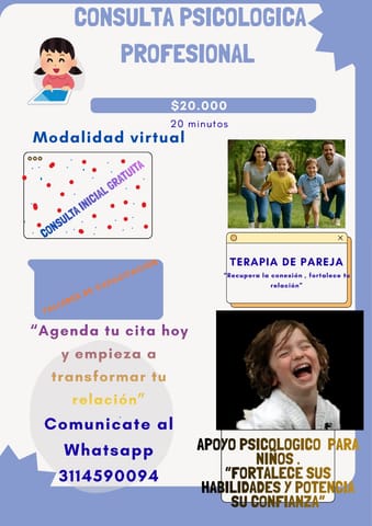 ASESORÍA PSICOLÓGICA ACCESIBLE-SOLO $20.000 en El Rosal (Municipio)