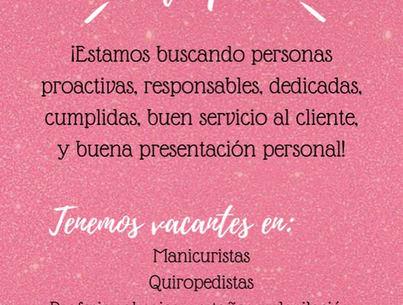 PERSONAL PARA SALÓN DE BELLEZA en Barranquilla (Municipio)