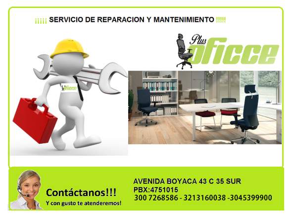 Reparación de mobiliario para oficina en Bogotá, D.C. (Municipio)