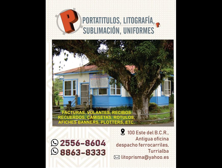 PORTATITULOS DE GRADUACION, en Turrialba (Cantón)