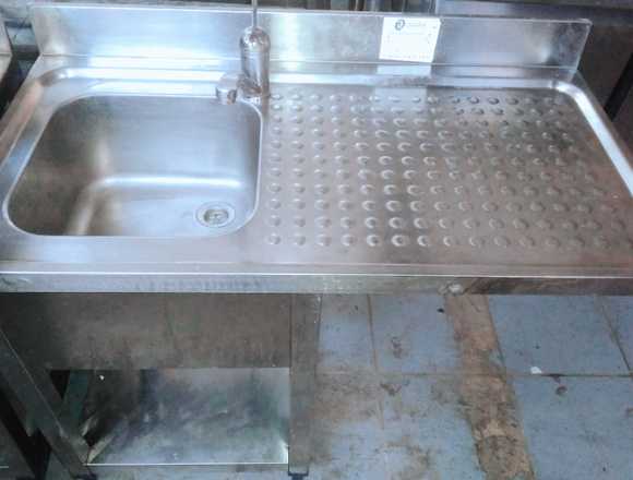 Fregadero acero inox. 1m x 55cm x 74cm en Oliva (Municipio)