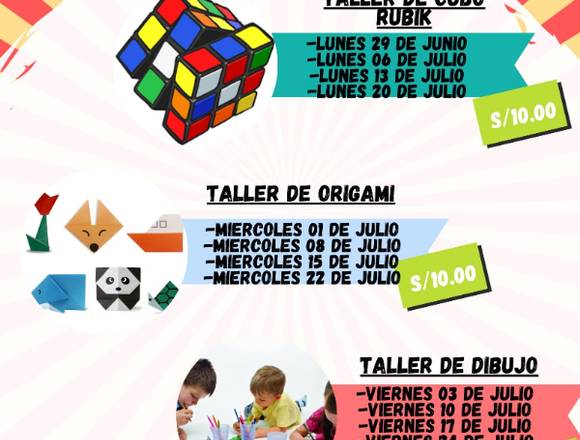Talleres de Cubo Rubik,Origami y Dibujo en Lima (Lima 1) (Distrito)