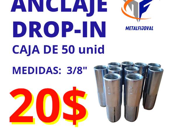 Anclaje Drop-in 3/8 en Iribarren (Municipio)
