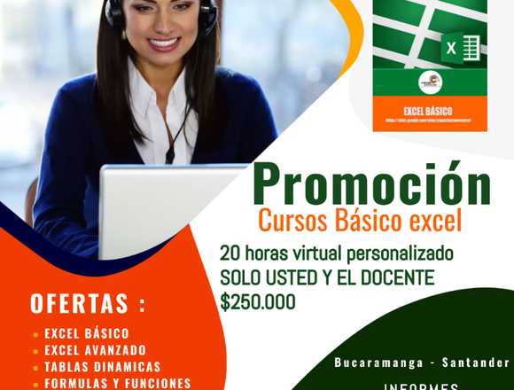 CLASES VIRTUALES PERSONALIZADAS EN EXCEL en Bucaramanga (Municipio)