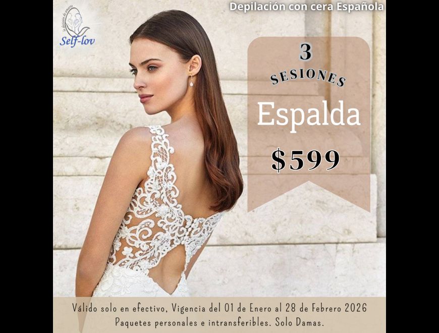 Depilación de espalda para damas