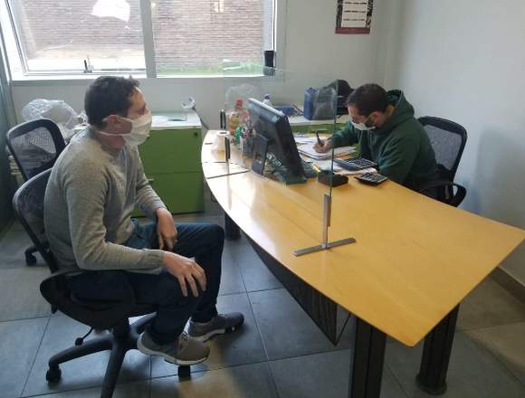 Separador Vidrio 6 mm p/escritorios y mostradores en Valentín Alsina (Localidad)