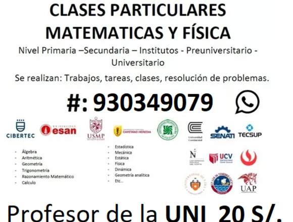Profesor Universitario en Rímac (Lima 25) (Distrito)