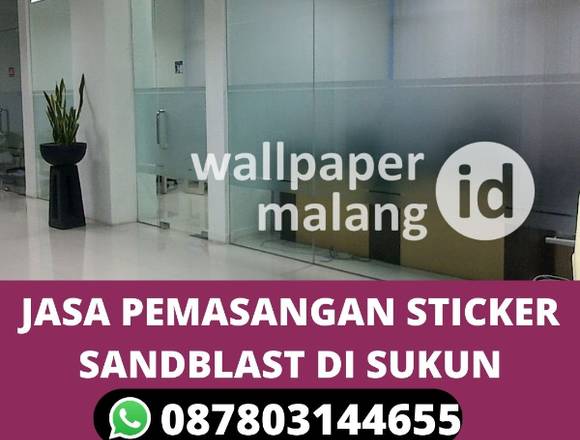 JASA PEMASANGAN STICKER SANDBLAST DI SUKUN en Es Castell (Municipio)
