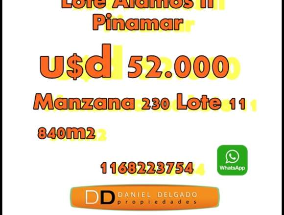 Lote en venta en Pinamar en Buenos Aires (Localidad)