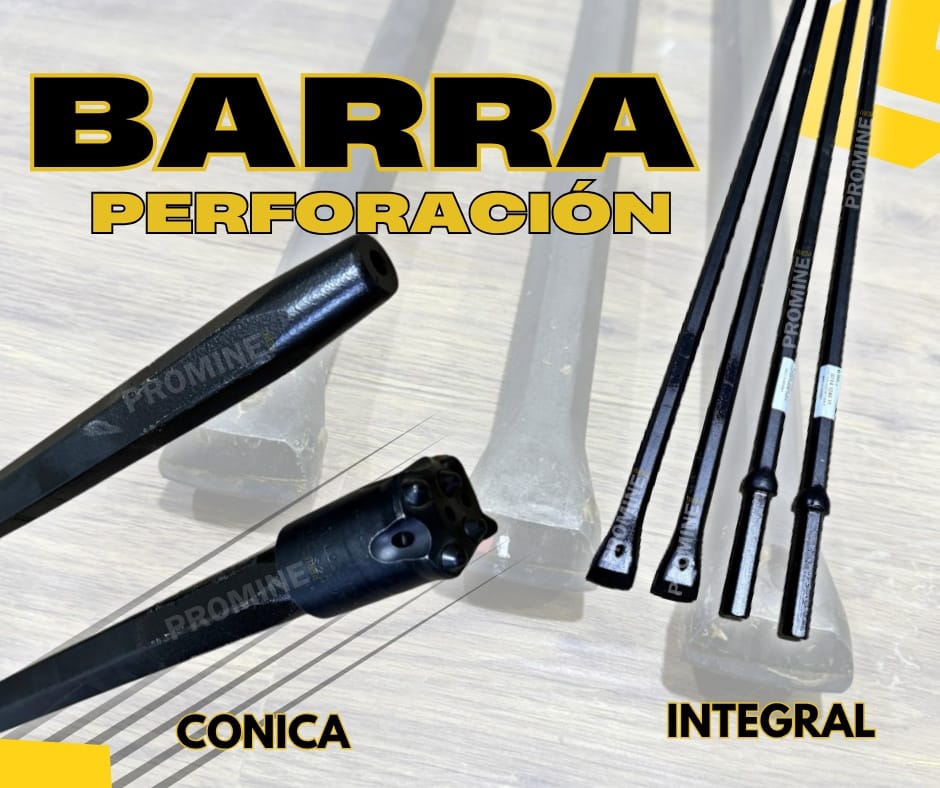 Barra cónica / Barreno integral –Acero perforación