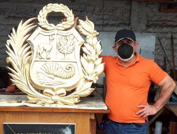 WOOD HERALDIC SHIELDS ESCUDOS HERALDICOS en Chorrillos (Lima 9) (Distrito)