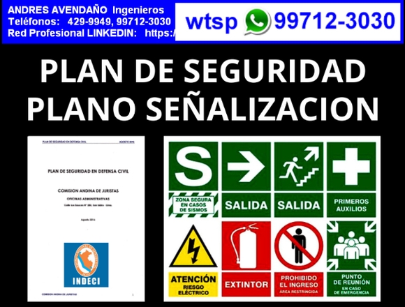 PLANOS DE SEÑALIZACION EVACUACION PARA INDECI ITSE