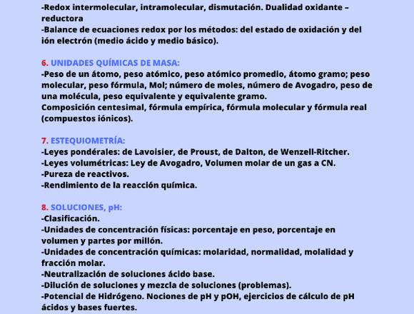 Se realizan tareas y trabajos de Química en Chiclayo (Distrito)