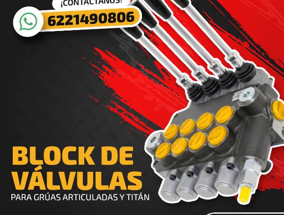 BLOCK DE VÁLVULAS PARA GRÚAS ARTICULADAS Y TITÁN en Fresnillo (Municipio)