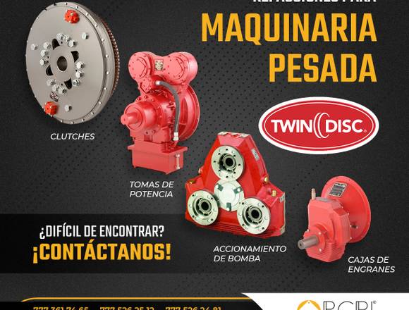 REFACCIONES TWIN DISC PARA MAQUINARIA PESADA en Colima (Municipio)