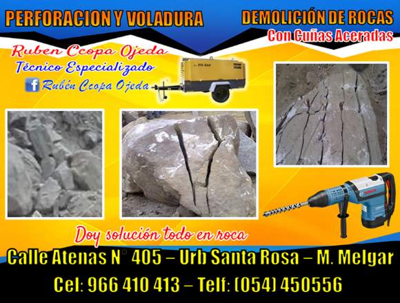 Perforación y voladura de Rocas en Arequipa (Distrito)