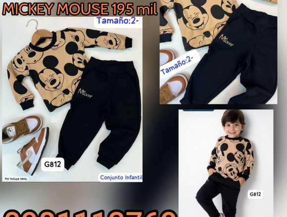 Conjunto de buzo Mickey pijama animada niños y adu en Luque (Distrito)