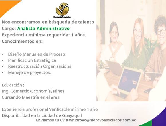 Analista Administrativo en Guayaquil (Cantón)
