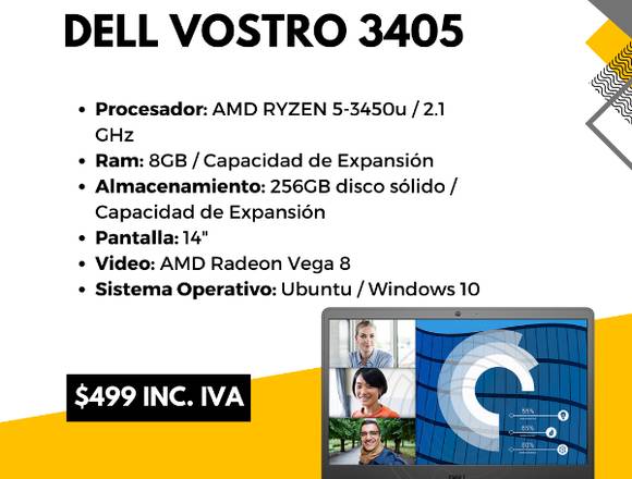 OFERTA Dell Ryzen 5-3450u =Intel I5/8gb/256gb Ssd