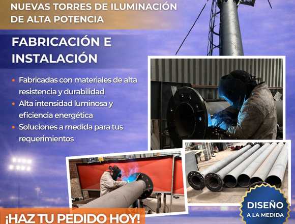 Fabricación de torres de iluminación en Maipú (Comuna)