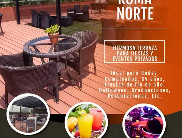 Hermosa terraza para fiestas en la Roma Norte. en Cuauhtémoc (Municipio)