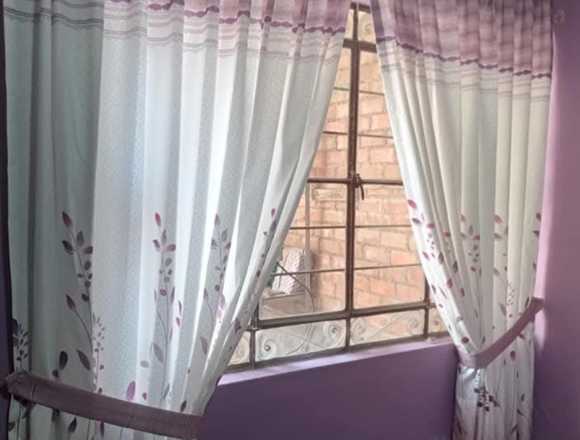 Cortina con riel blanco para sala u dormitorio en Ate (Lima 3) (Distrito)