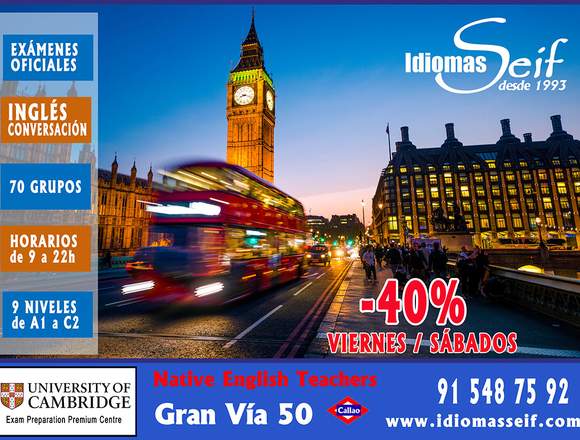 Clases de inglés en fin de semana
