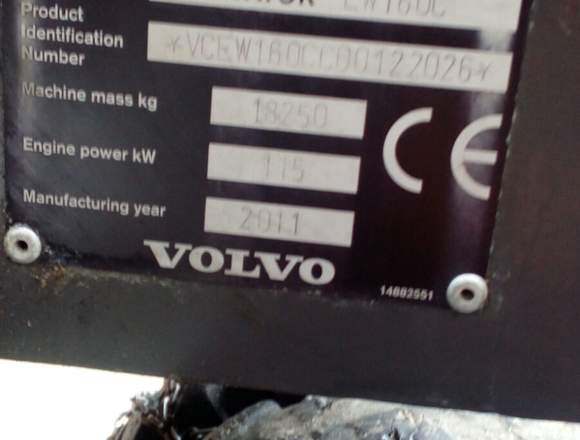PALA CARGADORA FRONTAL VOLVO EW 160 C en Manta (Cantón)