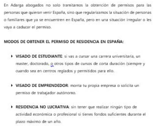 RESIDENCIA LEGAL EN ESPAÑA Sin carta de invitación