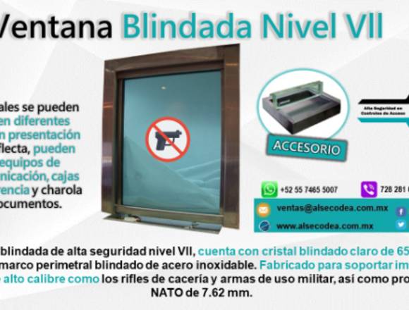 VENTANA BLINDADA NIVEL VII DE SEGURIDAD en Lerma (Municipio)