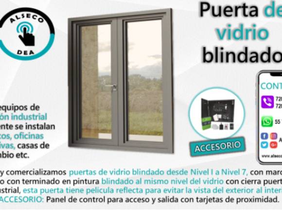 🔴💪 PUERTA DE VIDRIO BLINDADO SEGURIDAD 💲🔴 en Lerma (Municipio)