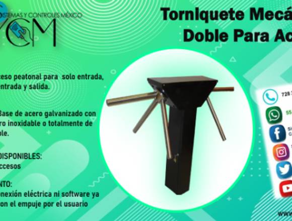 TORNIQUETE DOBLE MECÁNICO – SYCM en Xonacatlán (Municipio)