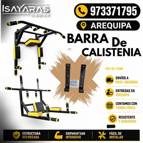 BARRA DE CALISTENIA REFORZADA-RESISTENCIA CALIDAD Y POTENCIA
