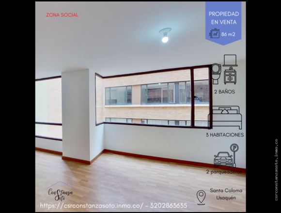 APARTAMENTO EN VENTA - BARRIO SANTA COLOMA USAQUÉN en Bogotá, D.C. (Municipio)