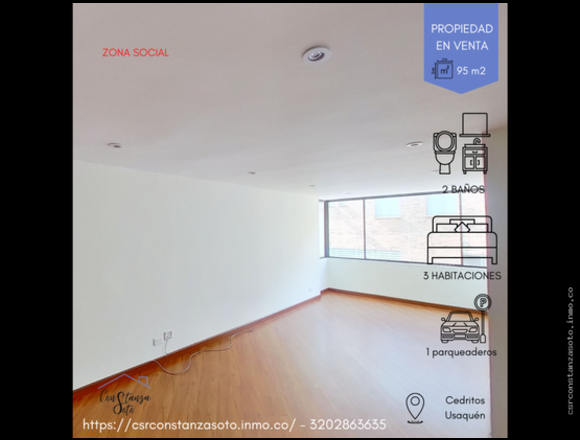 APTO EN VENTA EN EL BARRIO CEDRITOS EN USAQUÉN en Bogotá, D.C. (Municipio)