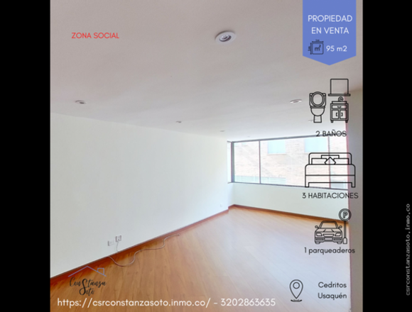 APTO EN VENTA EN EL BARRIO CEDRITOS EN USAQUÉN en Bogotá, D.C. (Municipio)