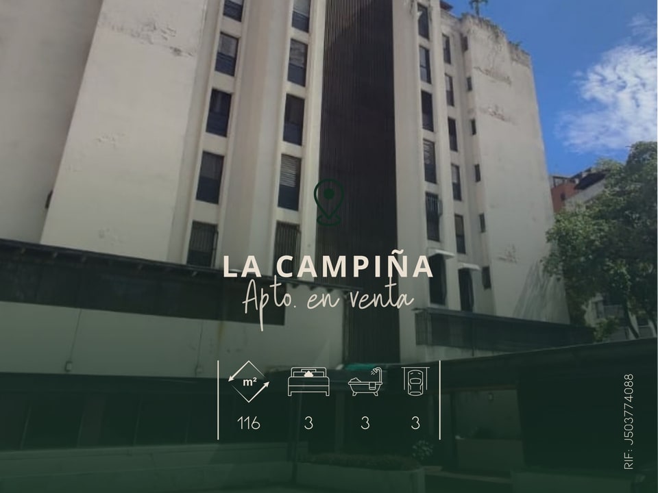 LA CAMPIÑA VENTA APARTAMENTO 116M2 3H/3B/3P en Libertador (Municipio)