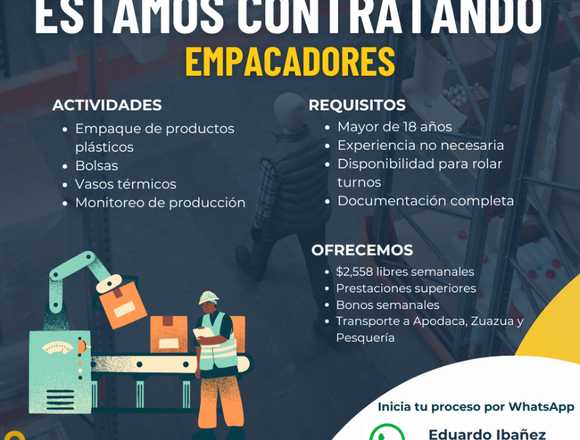 Empacador/a sin experiencia