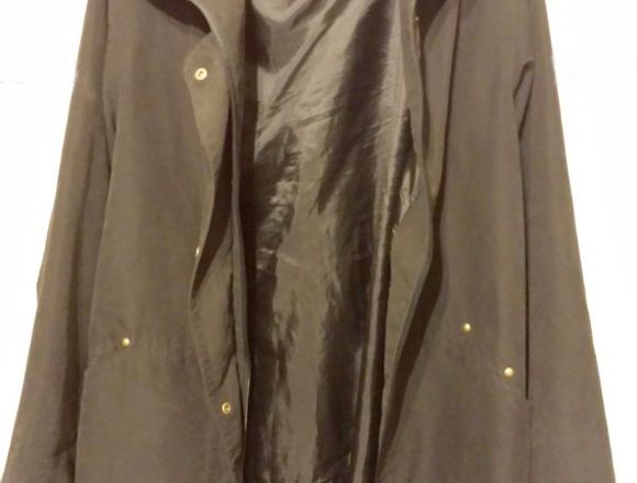 Chaqueta negra gamuzada L