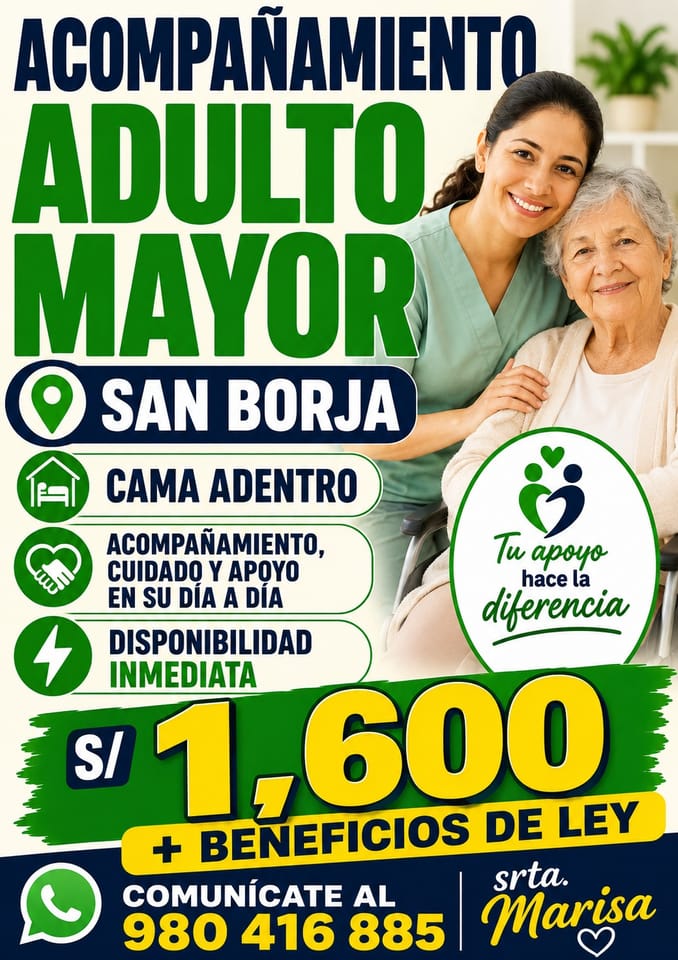 Acompañamiento de adulto mayor en San Borja