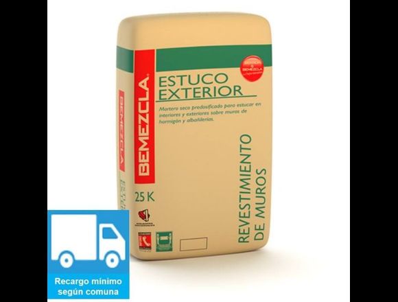 MORTERO ESTUCO EXT/INT 25KG BEMEZCLA en Santiago (Comuna)