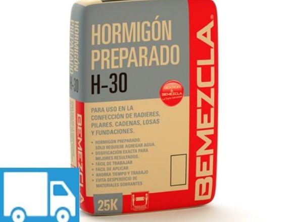 OFERTA!! HORMIGON LISTO H-30 25KG BEMEZCLA en Santiago (Comuna)